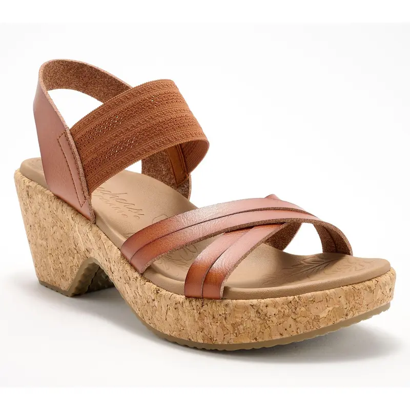 Skechers Cali Brystol Vegan Slingback Wedge Sandals - Night Skies