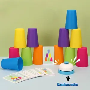Color Matching Stacking Cup Game, Fast-Paced Competitive Toy, Fun Family & Party Game for Kids and Adults
