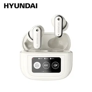 HYUNDAI Y22 In-Ear Wireless Headphones with 2025 Bluetooth 5.4, Touch Smart Screen, ANC Noise Reduction, Anti-Loss Function, High-Fidelity Audio Decoding, Ergonomic Comfortable Fit, Compatible with Mainstream Devices, Earbuds for Music & Calls