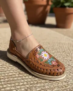 Luciana Floral Wrap-around Sandals