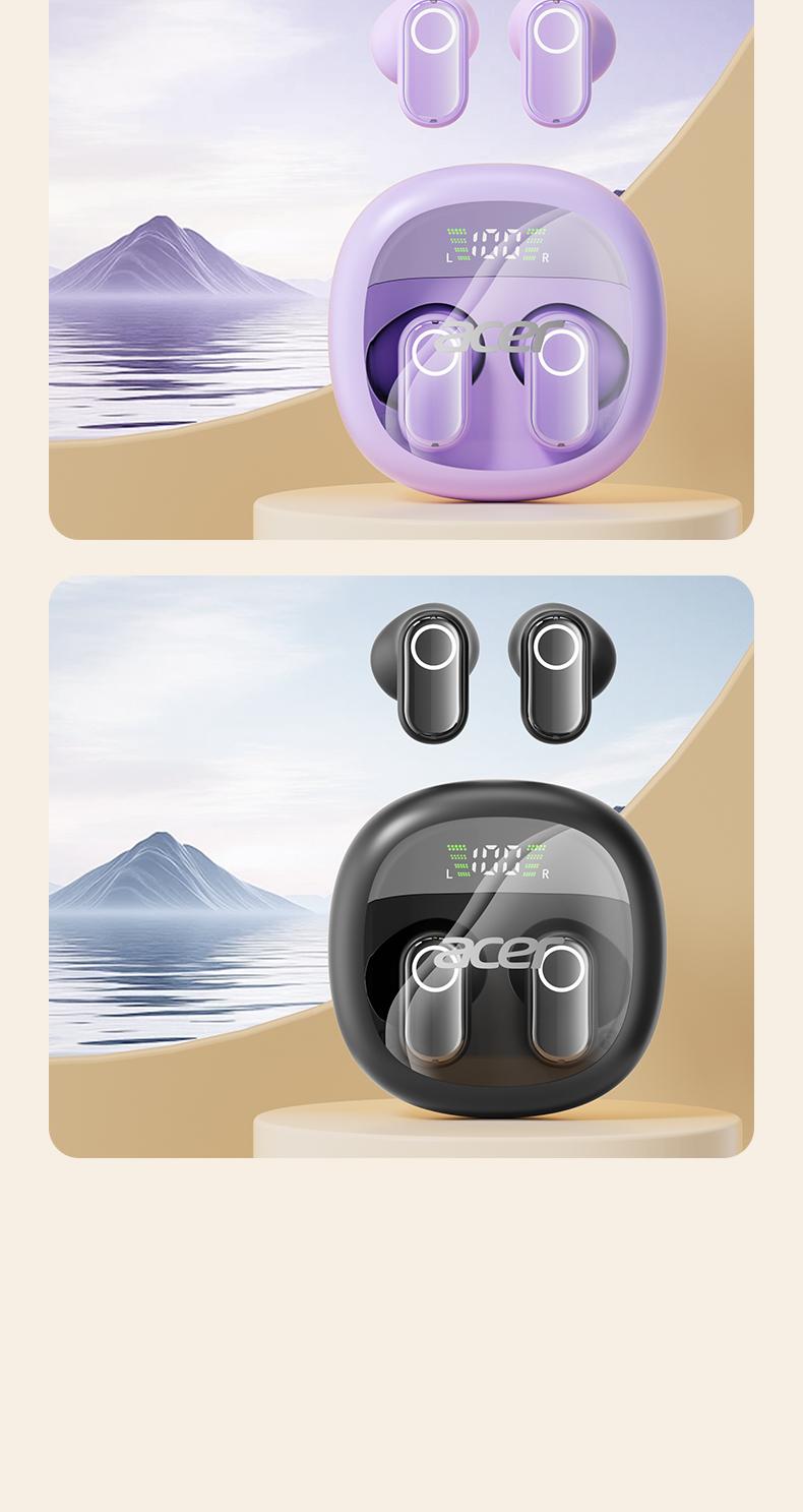 Acer OHR513 Wireless Earphone,In-ear Design Earphones with Digital Cal, LongStandby Headset for Men & Women, Audio Earbud Electronic ear headphone fast charge Black Acer OHR513 Wireless Earphone,In-ear Design Earphones with Digital Cal, LongStandby Headset for Men & Women, Audio Earbud Electronic ear headphone fast charge Black