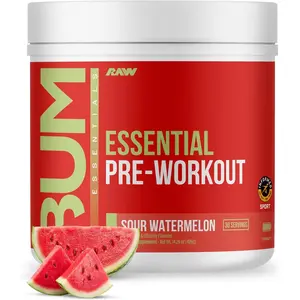 Essential Pre-Workout Powder (Sour Watermelon) - Chris Bumstead Sports Nutrition Supplement for Men & Women - Preworkout Energy Powder with Caffeine, L-Citrulline, L-Tyrosine, & Beta Alanine Blend pre workout powder Fitness Healthcare