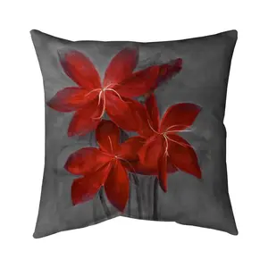 Begin Home Decor 5541-1616-FL143 16 x 16 in. Asiatic Lily Pillow - Floral & Botanical Asian Home Decor
