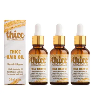 Thicc Hair Oil 3 Pack - Organic Stimulating Scalp Serum