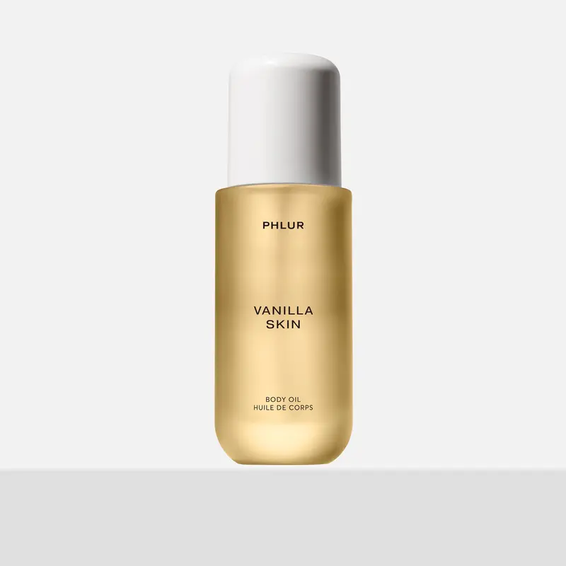 PHLUR Vanilla Skin Body Oil - Silky Lightweight Scented Body Oil with Vanilla, Pink Pepper & Sandalwood (4 fl oz)
