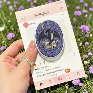 Fantasy Dragon Book MagSafe Phone Grip, Magnetic Pop Socket, Gothic Reader Phone Holder, Cute Bookish Gift for Phone Kindle