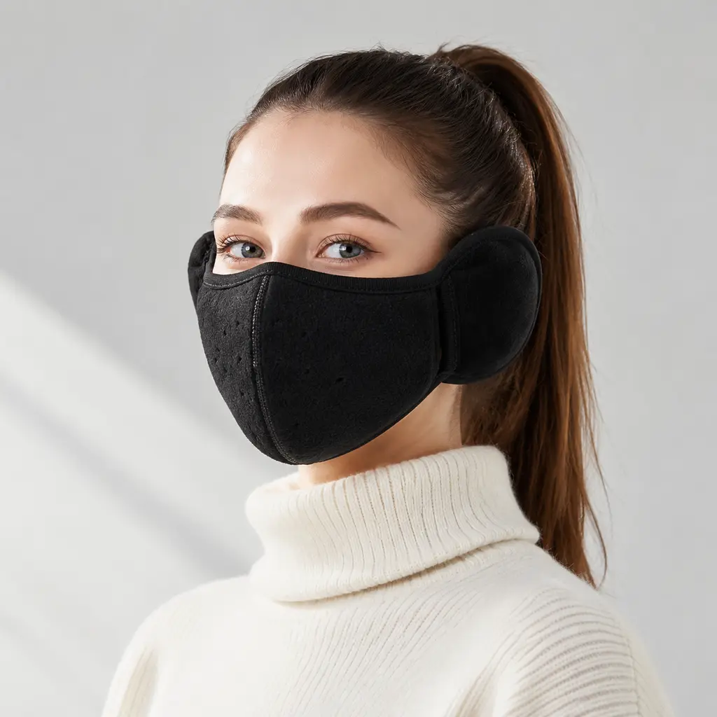 FEITAI Face Mask for Men & Women, Onesize Windproof Polyester Half-Face Style with Earflaps for Outdoor Sports & Fitness, Polyester Clothes, Half Face Mask