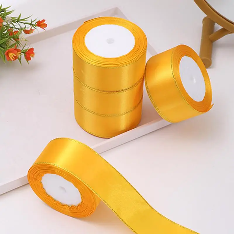 Room Decor Satin Ribbon, 5 Rolls Cool Wraps Wrapping Ribbon for Diy Cake Decoration, Gift Wrapping, Wedding Party Bowknot Decoration, School Supplies