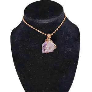 AfroGemz Custom Wrapped Copper Necklace (Female, Male, Anniversary, Gift)