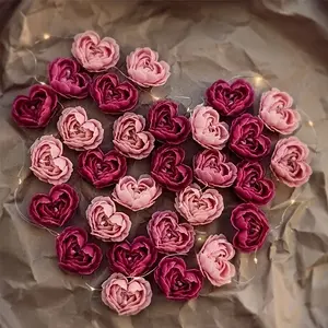 Heart Flower Mold Rose Scented Handmade Soap Aromatic Candles Silicone Mould Ideal Gift for Valentine's Day Mother's Day