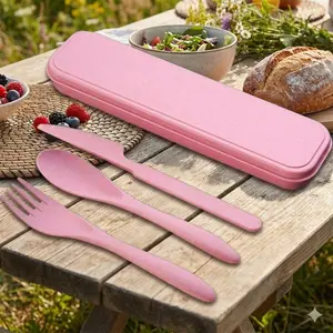 Portable Camping Cutlery Set Travel Utensils Stainless Steel Reusable Outdoor Meal Prep Kit Non Corrosive Safe Compact Knife Fork Spoon Tableware Sets