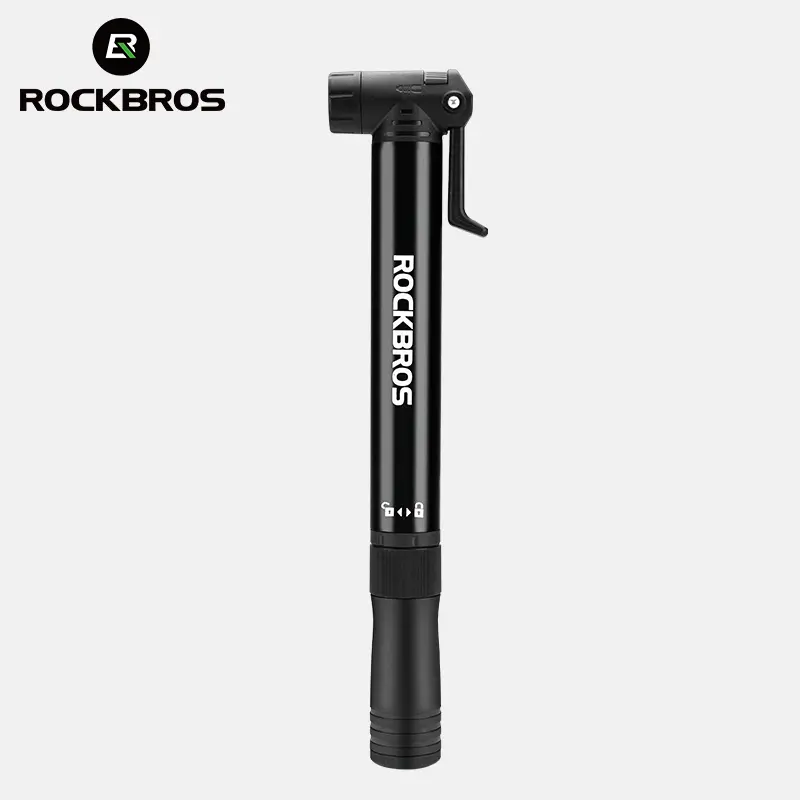 ROCKBROS Mini Bike Pump Presta Schrader 80PSI Portable Bicycle Tire Pump with Multitool Bike Tool Kit Aluminum Alloy Frame Pump for Road & MTB Bike
