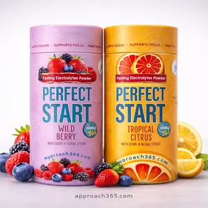 Perfect Start Electrolyte Powder Bundle - Pack of 3 (2 Tropical Citrus, 1 Wild Berry), 60 Sugar-Free Hydration Sticks for Fitness & Wellness Hydration