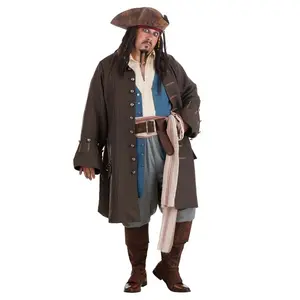 Plus Size Jack Sparrow Men's Deluxe Pirate Costume (© Disney)