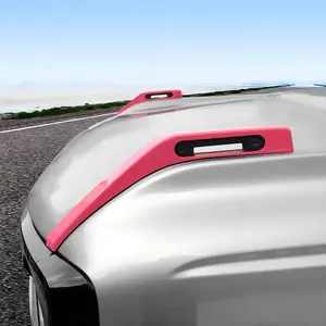 2 Pack Engine Hinge Hood Side Release Handles & Trail Sight Cover, Exterior Decoration Accessories Fit for Ford Bronco 2021 2022 2023 2024 2025 Rose Red