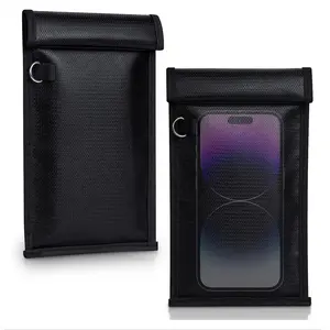 privacy pouch with EMP & RFID blocking, anti-tracking, fireproof waterproof double-layer design. Secure storage bag for car keys, phones, radios, blocks signal copying to guard your electronic devices and prevent vehicle theft.