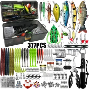 Fishing Lure Set, Crank Bait, Rotary Soft Plastic Worm Triple Hook Fish Hooks Lead Pendant Accessories, Durable Fishing Gear Kit, Artificial Fishing Lure