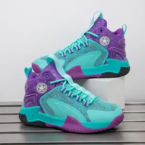 1 pair of boys’ sports shoes, large children’s casual sneakers, suitable for girls. Can be worn throughout the year. Comfortable, soft, real-game basketball shoes.