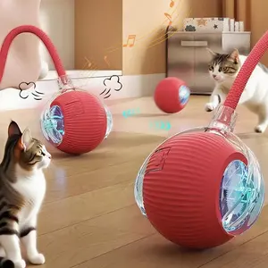 Automatic Rolling Pet Ball Toy with Tail | Rechargeable Interactive Toy for Cats and Dogs