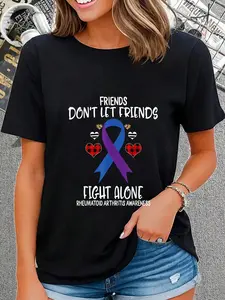100% Cotton Friends Don't Let Friends Fight Alone Rheumatoid Arthritis T-Shirt