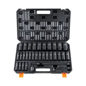 34-Piece Cr-Mo Steel 1/2 Drive Deep Impact Socket Set, Metric 8-36mm 6-Point Mechanic Tools for Auto Repair, Rugged Construction, with Heavy-Duty Storage Case