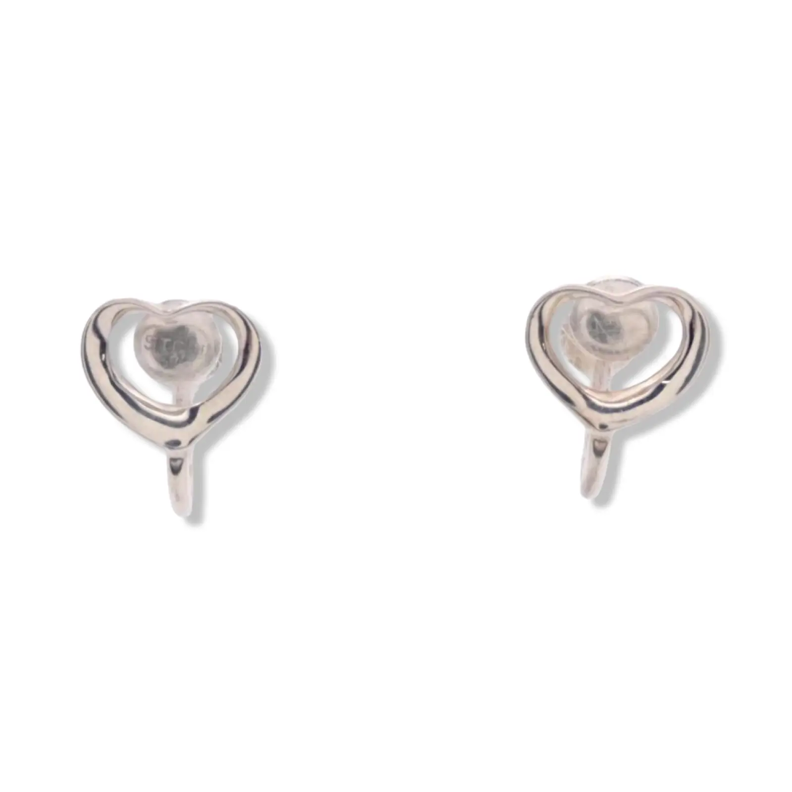Pre-owned Tiffany Silver Heart Earrings TIF1039