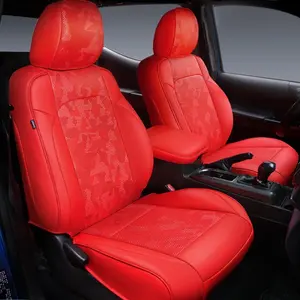 Leather Seat Covers Custom Fit for Tacoma Gen 3rd (2016-2023) Double & Crew Cab, for SR, SR5, Limited, TRD Pro, TRD Sport, TRD Off-Road, Trail Special Edition - Fully Covered- Camouflage