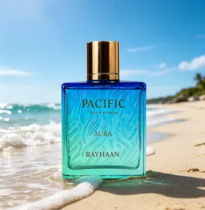 Rayhaan Pacific Aura EDP 100ml，Men’s Citrus Aromatic Perfume，Mint Bergamot Fig Amber，Long-Lasting Coastal Fresh Scent