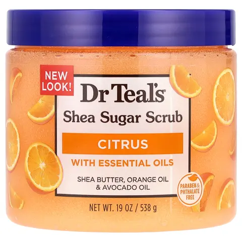 Dr. Teal's Shea Sugar Scrub, Citrus, 19 oz (538 g)