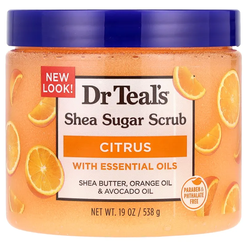 Dr. Teal's Shea Sugar Scrub, Citrus, 19 oz (538 g)