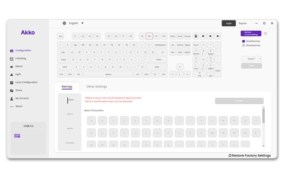 Akko Full Size White Wireless Gaming Keyboard, Glacier 3108 V3 Wired/Wireless Hot-swappable Mechanical Keyboard | Cherry Profile PBT Keycaps | USB-C Wired / 2.4G Wireless Mechanical Keyboard for Mac & Win
