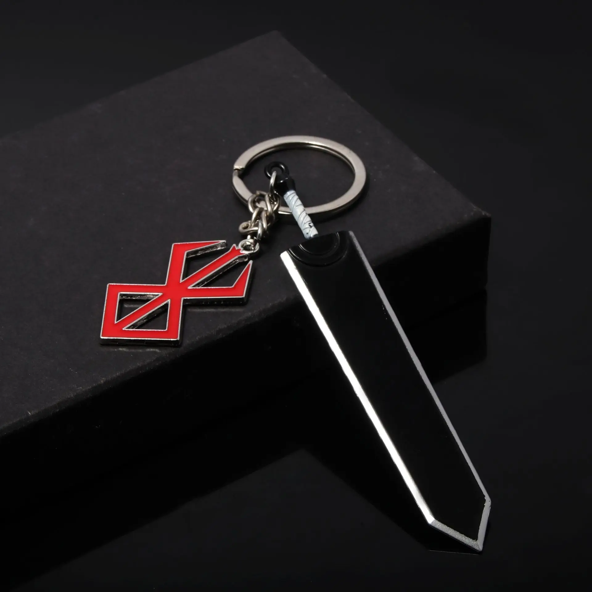 Berserk Mark Warrior Symbol Necklace Keychain Overlord Egg Guts Metal Pendant Berserk Mark Warrior Symbol Necklace Keychain Overlord Egg Guts Metal Pendant