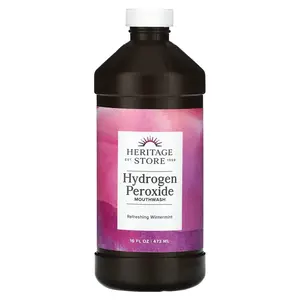 Heritage Store Hydrogen Peroxide Mouthwash, Refreshing Wintermint, 16 fl oz (473 ml)