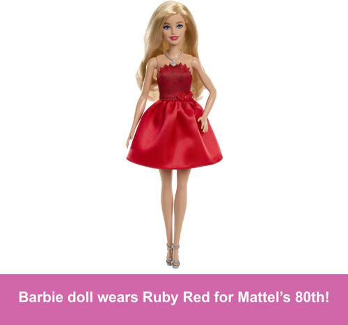 Mattel Collectible - Barbie Ruby Red Doll, Mattel 80th Anniversary  [COLLECTIBLES] Paper Doll