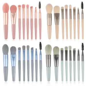 Makeup Brush Set, 8 Counts/set Multifunctional Makeup Brush with Soft Bristles, Professional Makeup Tools for Women, Makeup Brush Kit