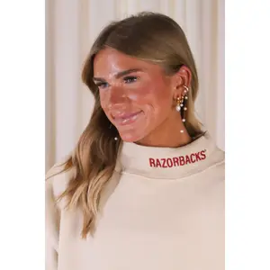 Razorbacks Embroidery Mockneck
