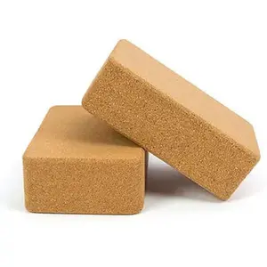 100% Natural Cork Yoga Blocks High Density Set of 2