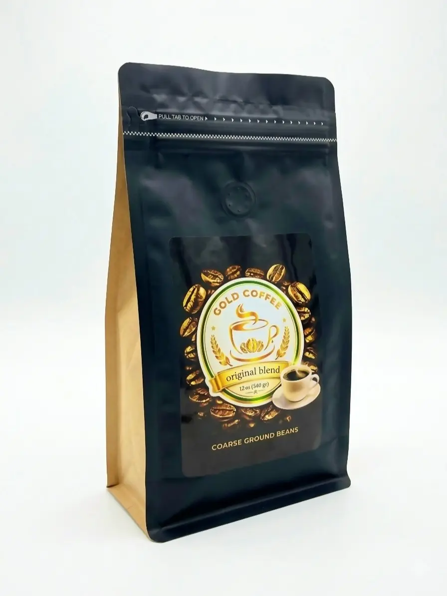 Gold Coffee coarse ground beans