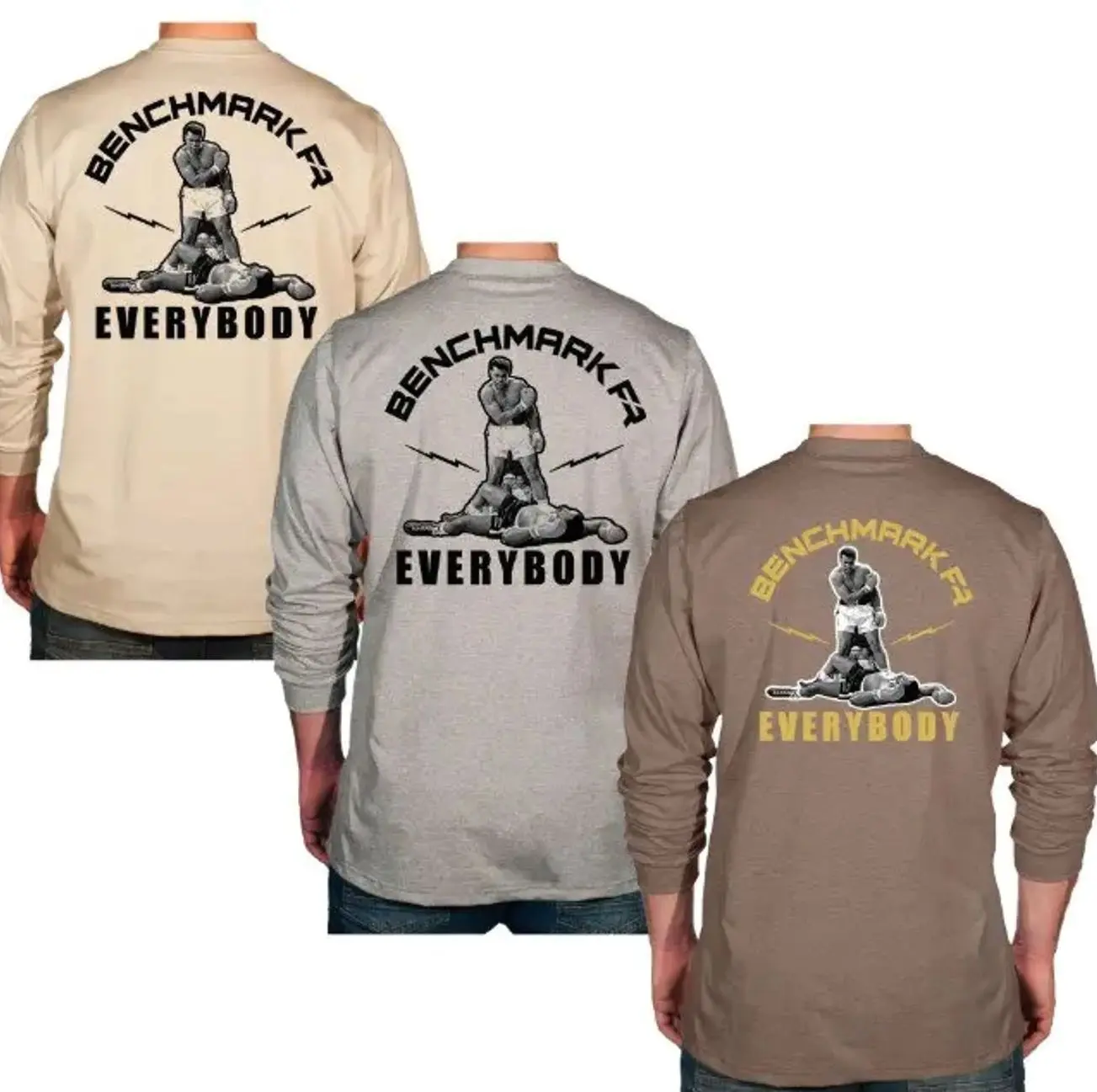 Benchmark VS Everybody Flame Resistant Long Sleeve Shirt, Graphic FR Long Sleeve Shirt, Men's Graphic Workwear T-Shirt, Long Sleeve Tee clothing X7O