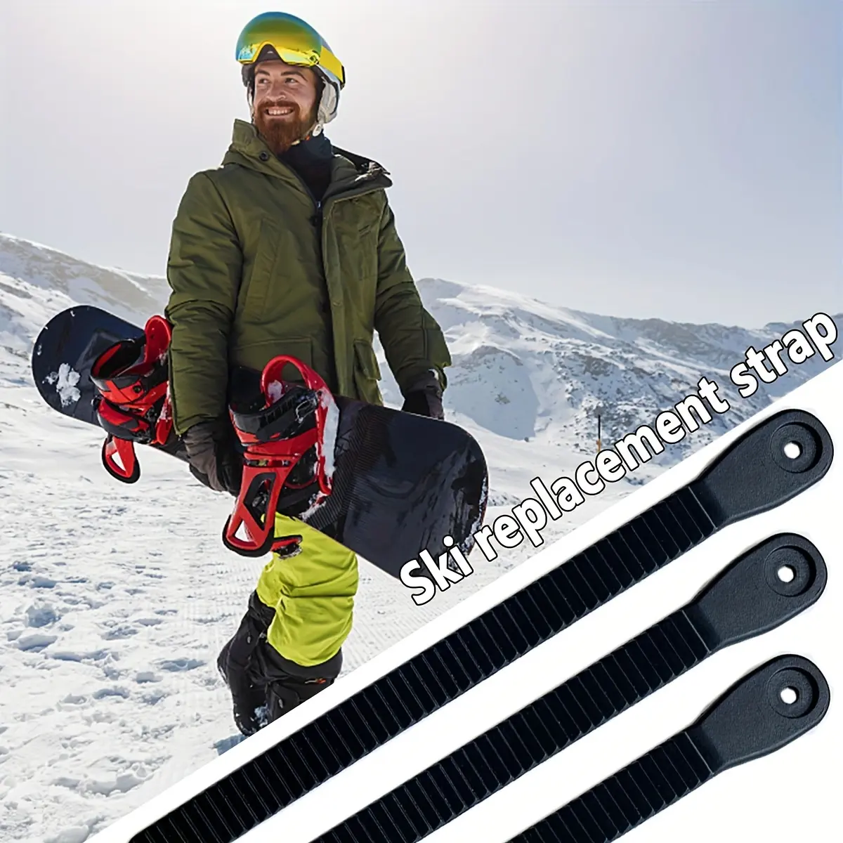 6/10counts Adjustable Ski Boot Replacement Straps, Universal Fit Fastening Snowboard Buckles For Ice Skates, Hockey Skates, And Inline Skates