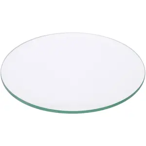 Plymor 5" Round, 5mm Thick Beveled Clear Glass Circle