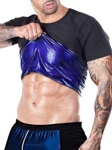 men's sweat sauna t-shirts, athletic short sleeve tee, weight lose workout slimming body shaper, fitness waist trainer, men's shapewear, gym wear, compression garment, workout tops