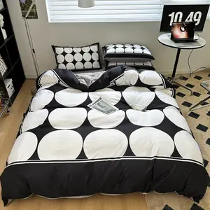 4 Piece 100% Polyester Flannel Microfiber Bed Sheet Set, Includes Duvet Cover, Bed Sheet, and Pillowcases, Breathable All-Season Bedding with Vibrant Print, and Pattern