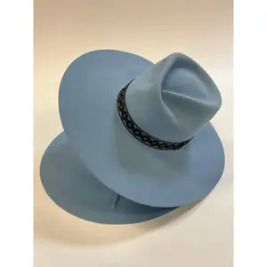 Tacchino 6X Baby Blue Felt Hat 6" Open Crown