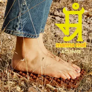 Mahogany Wood marma mat by ACUWISE,  manual massage tool for plantar fasciitis, sciatica relief, pain relief, stress relief,