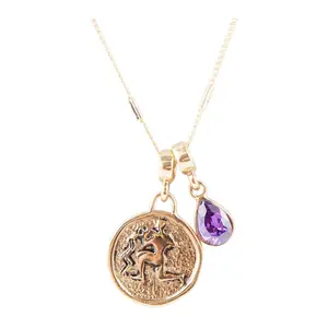 Barse Artisan Crafted Zodiac & Gemstone Necklac e