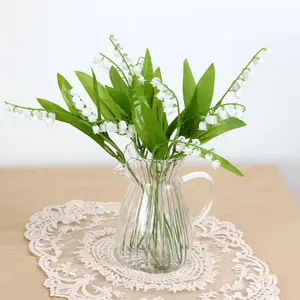10 pcs Artificial lily of the valley, fresh and elegant decoration, wedding bridal bouquet, plastic artificial flowers