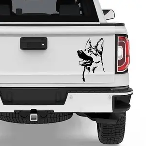 German Shepherd Waterproof Car decal Self-adhesive vinyl for Metal, Glass & Plastic Surfaces, Single Use Vehicle Exterior Decoration