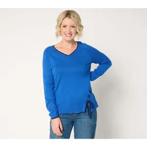 Attitudes by Renee Lace-Up Detail Sweater