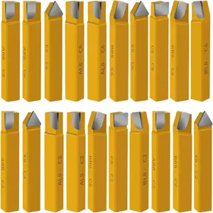 20 count 1/4" Carbide Tip Tipped  Tool,Metal Lathe  Tools,Lathe Tools Metal  for Metal Lathe Turning, Boring, and Chamfering